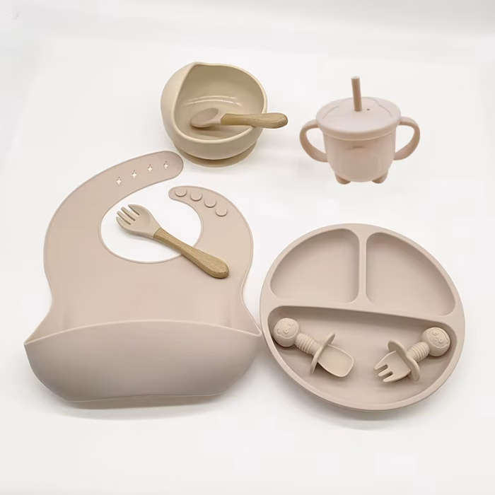Children's Dishes Set Baby Silicone Tableware Set luxury set