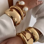 Luxury Gift Chunky Metal Spring Bangles