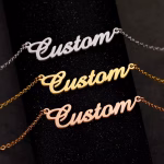 Name Necklace luxury gift steel golden name necklace luxury necklace