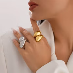 Luxury Gift Exaggerated Punk Snake Ring
